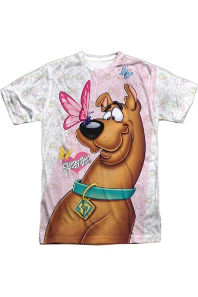 Gildan Scooby Doo Butterfly Short Sleeve Adult Poly Crew Tee / T-shirt In White