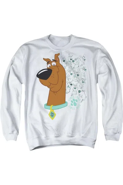 Gildan Scooby Doo Evolution Of Scooby Doo Adult Crewneck Sweatshirt In White
