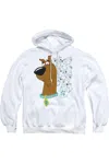 Gildan Scooby Doo Evolution Of Scooby Doo Adult Pull Over Hoodie / Hooded Sweatshirt In White