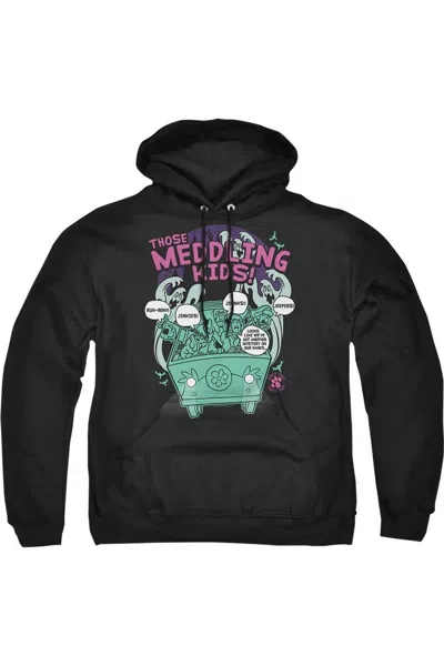 Gildan Scooby Doo Meddling Since 1969 Adult Pull Over Hoodie / Hooded Sweatshirt In Black