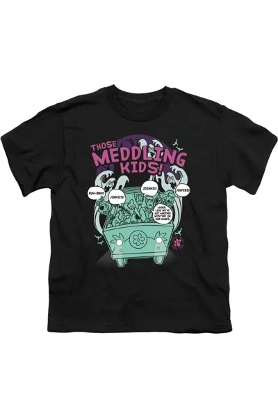 Gildan Kids' Scooby Doo Meddling Since 1969 Short Sleeve Youth Tee / T-shirt In Black