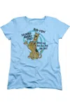 Gildan Scooby Doo Quoted Short Sleeve Womens Tee / T-shirt In Blue
