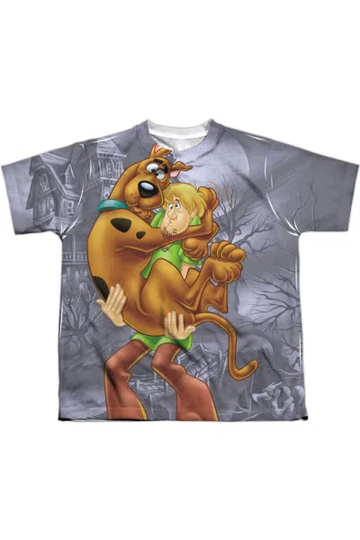 Gildan Kids' Scooby Doo Scooby And Shaggy Short Sleeve Youth Poly Crew Tee / T-shirt In Animal Print