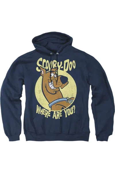 Gildan Scooby Doo Where Are You Adult Pull Over Hoodie / Hooded Sweatshirt In Blue