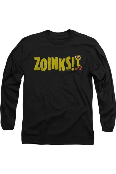 Gildan Scooby Doo Zoinks Long Sleeve Adult Tee / T-shirt In Black