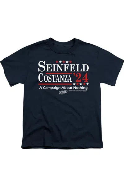 Gildan Kids' Seinfeld Election Tee / T-shirt Short Sleeve Youth Tee / T-shirt In Blue