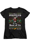 Gildan Seinfeld Festive Festivus Short Sleeve Women´s Tee / T-shirt In Black