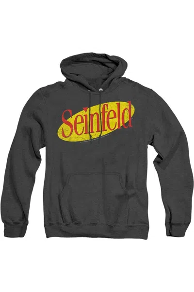 Gildan Seinfeld Seinfeld Logo Adult Heather Hoodie / Hooded Sweatshirt In Black