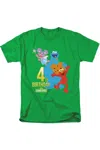 Gildan Sesame Street Merry Christmas Elmo, Tango, Abby Cadabby Short Sleeve Adult Tee / T-shirt In Green