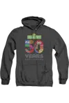Gildan Sesame Street 50 Years Logo Adult Heather Hoodie In Black