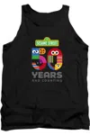 Gildan Sesame Street 50 Years Logo Adult Tank In Black