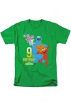 Gildan Sesame Street Merry Christmas Elmo, Tango, Abby Cadabby Short Sleeve Adult Tee / T-shirt In Green