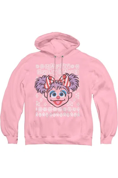 Gildan Sesame Street Abby Cadabby Ugly Christmas Adult Pull Over Hoodie In Pink