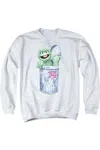 Gildan Sesame Street About That Street Life Adult Crewneck Sweatshirt In White