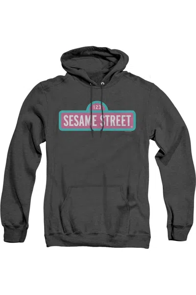 Gildan Sesame Street Alt Logo Adult Heather Hoodie In Black