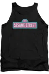 Gildan Sesame Street Alt Logo Adult Tank In Black