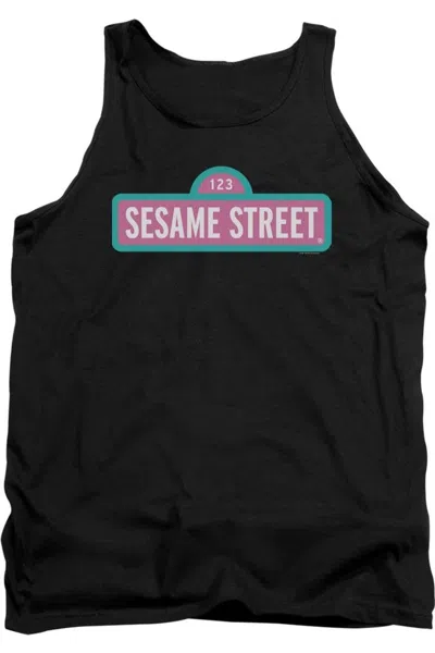 Gildan Sesame Street Alt Logo Adult Tank In Black