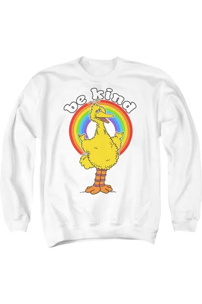 Gildan Sesame Street Be Kind Adult Crewneck Sweatshirt In White