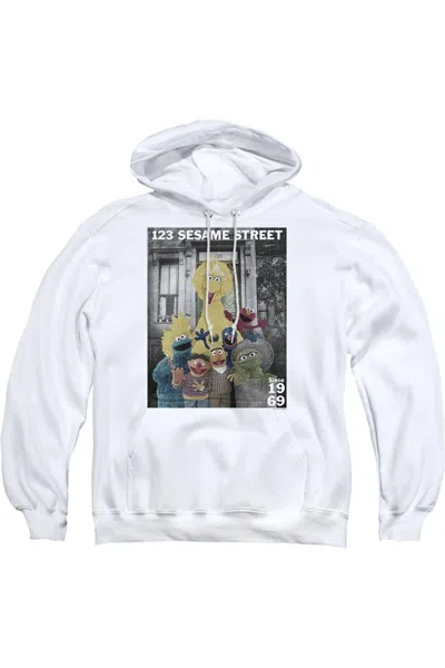 Gildan Sesame Street Best Address Adult Pull Over Hoodie In White