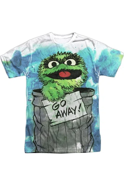 Gildan Sesame Street Can It Short Sleeve Adult Poly Crew T-shirt In White