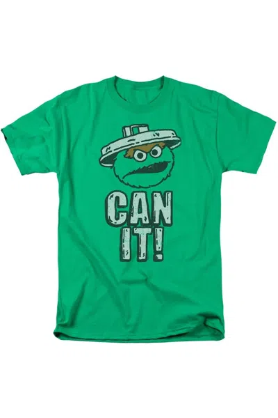 Gildan Sesame Street Can It Short Sleeve Adult Tee / T-shirt In Green