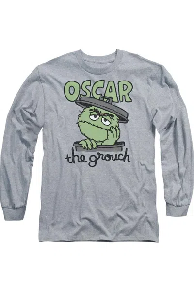Gildan Sesame Street Canned Grouch Long Sleeve Adult Tee / T-shirt In Multi
