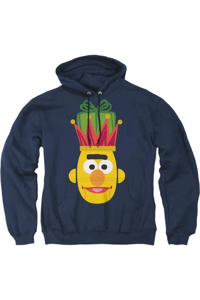 Gildan Sesame Street Christmas Nutcracker Bert Adult Pull Over Hoodie In Blue