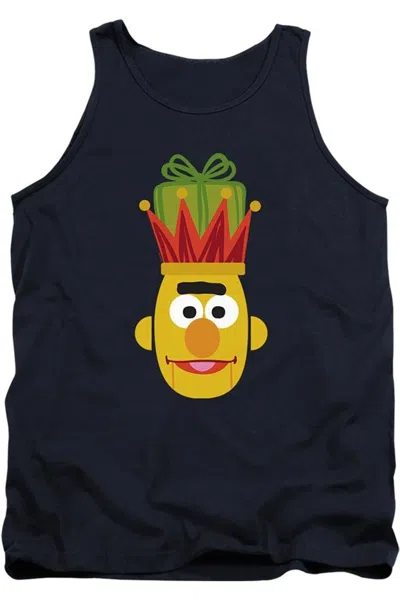 Gildan Sesame Street Christmas Nutcracker Bert Adult Tank In Blue