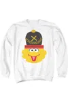 Gildan Sesame Street Christmas Nutcracker Big Bird Adult Crewneck Sweatshirt In White