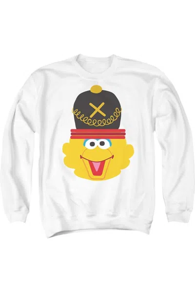 Gildan Sesame Street Christmas Nutcracker Big Bird Adult Crewneck Sweatshirt In White