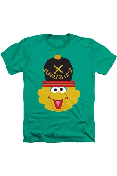Gildan Sesame Street Christmas Nutcracker Big Bird Adult Heather T-shirt In Green