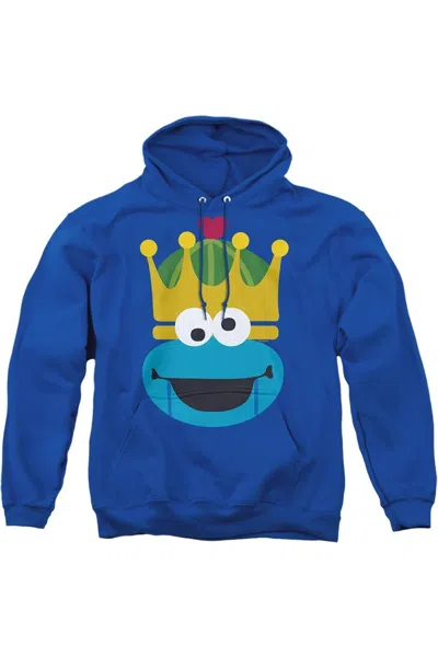 Gildan Sesame Street Christmas Nutcracker Cookie Monster Adult Pull Over Hoodie In Blue
