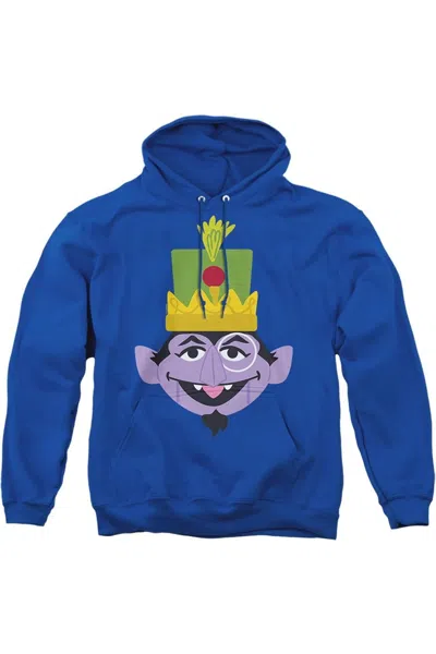 Gildan Sesame Street Christmas Nutcracker Count Adult Pull Over Hoodie In Blue