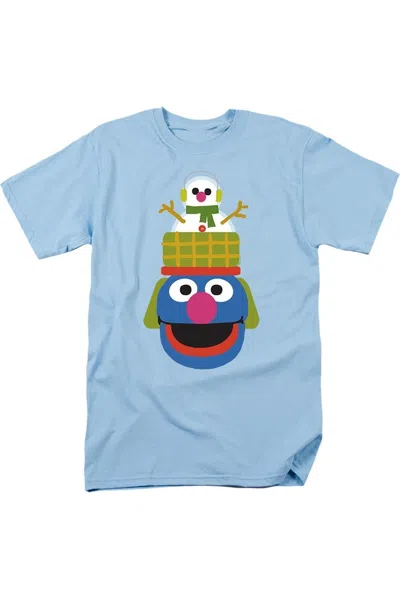 Gildan Sesame Street Christmas Nutcracker Grover Short Sleeve Adult Tee / T-shirt In Blue