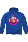 Gildan Sesame Street Christmas Nutcracker Telly Monster Adult Pull Over Hoodie In Blue