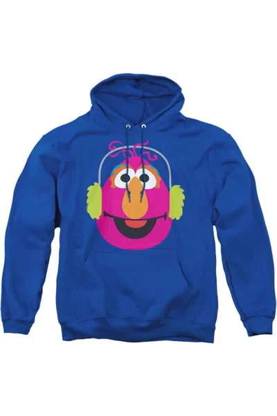 Gildan Sesame Street Christmas Nutcracker Telly Monster Adult Pull Over Hoodie In Blue