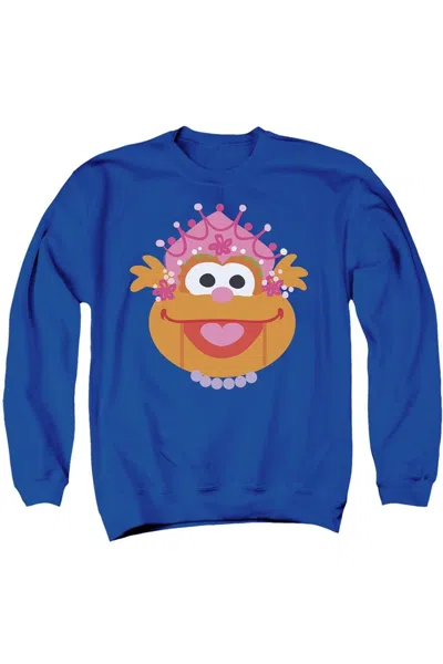 Gildan Sesame Street Christmas Nutcracker Zoey Adult Crewneck Sweatshirt In Blue