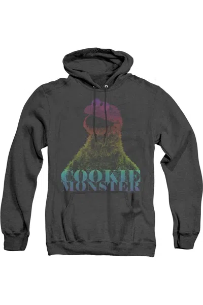 Gildan Sesame Street Cm Halftone Adult Heather Hoodie In Black