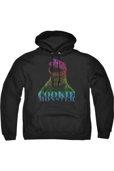Gildan Sesame Street Cm Halftone Adult Pull Over Hoodie In Black