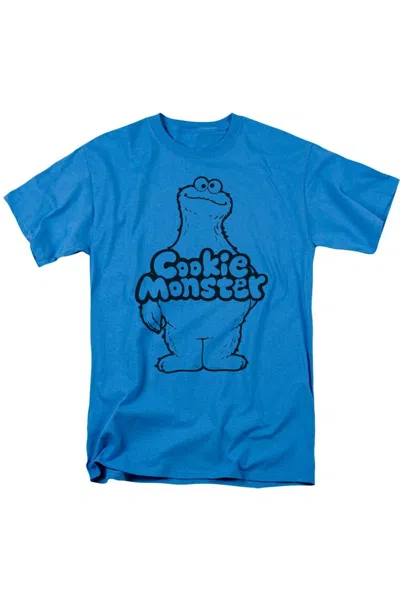 Gildan Sesame Street Cookie Body Short Sleeve Adult Tee / T-shirt In Blue