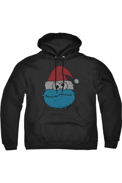 Gildan Sesame Street Cookie Monster Christmas Adult Pull Over Hoodie In Black
