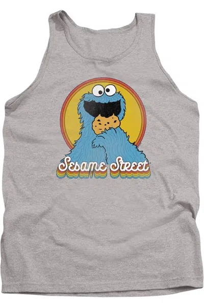 Gildan Sesame Street Cookie Monster Layers Adult Tank In Gray