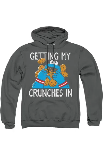 Gildan Sesame Street Cookie Monster My Crunches Adult Pull Over Hoodie In Pink