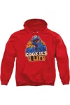 Gildan Sesame Street Cookies 4 Life Adult Pull Over Hoodie In Red