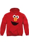 Gildan Sesame Street Elmo Face Adult Pull Over Hoodie In Red