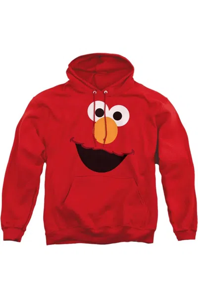 Gildan Sesame Street Elmo Face Adult Pull Over Hoodie In Red