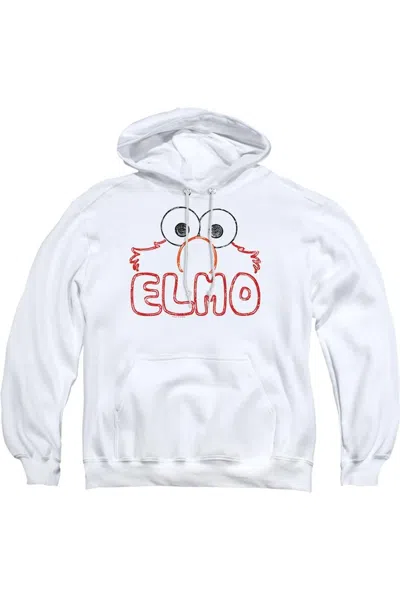 Gildan Sesame Street Elmo Letters Adult Pull Over Hoodie In White