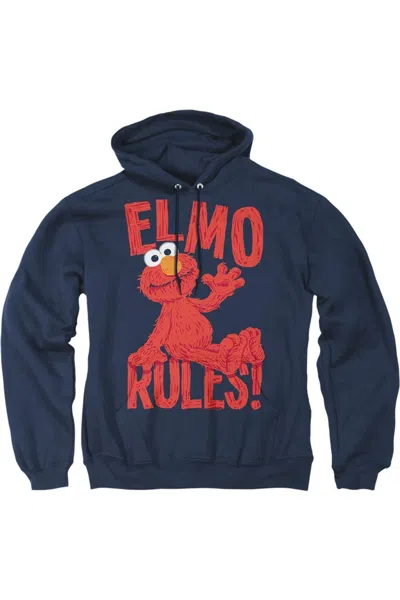 Gildan Sesame Street Elmo Rules Adult Pull Over Hoodie In Blue