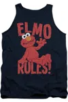 Gildan Sesame Street Elmo Rules Adult Tank In Blue