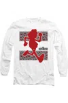 Gildan Sesame Street Elmo Runs Long Sleeve Adult Tee / T-shirt In White